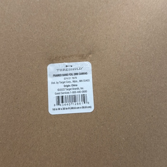 Threshold Framed Hand Foil Embossed Canvas– Boho Chic Wall Art - Picture 7 of 7